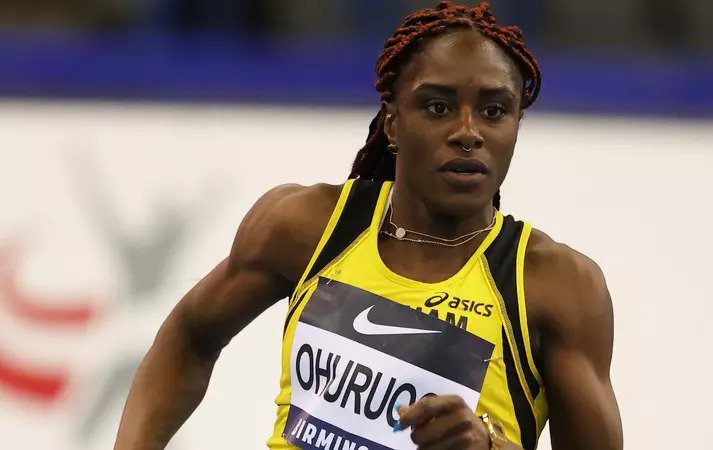 Christine Ohuruogu's sister Victoria Ohuruogu in the field